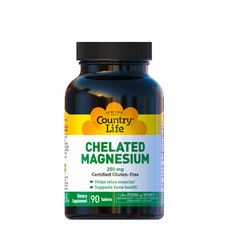 Country Life, Chelated Magnesium, 250 mg, 90 Tablets