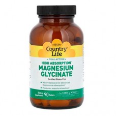 Magnesium Glycinate with Vitamin D Dual Action 90 tablets TM Country Life