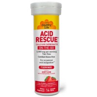Acid Rescue Calcium Carbonate Berry Flavor On-The-Go 14 жевательных таблеток ТМ Кантри Лайф / Country Life 