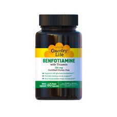 Country Life, Benfotiamine with Thiamin, 150 mg, 60 Vegan Capsules
