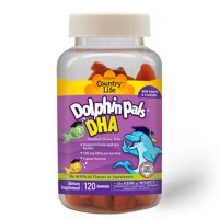 Риб'ячий жир для дітей в формі дельфінчиків (Dolphin Pals DHA) 120 жувальних цукерок ТМ Кантрі Лайф / Country Life