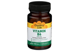 Country Life, Vitamin B6, 100 mg, 100 Tablets Country Life, Vitamin B6, 100 mg, 100 Tablets