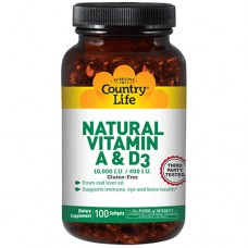 Country Life natural Vitamin A & D3 100 Softgels
