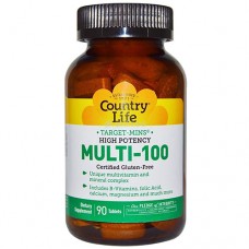 Country Life, Target-Mins, High Potency Multi-100, 90 Tablets