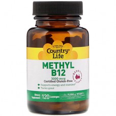 Country Life, Methyl B12, Berry, 3,000 mcg, 120 Lozenges Country Life, Methyl B12, Berry, 3,000 mcg, 120 Lozenges