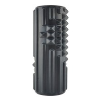 Massage Foam Roller of Moderate Hardness Fit Guide Black 33x14 cm