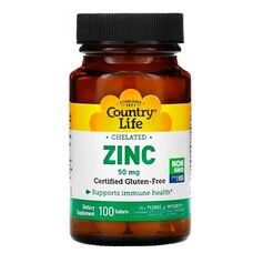 Zinc chelate 50 mg 100 tablets Country Life/Country Life