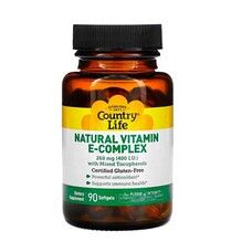 Natural vitamin E 400 IU 90 capsules Country Life/Country Life Natural vitamin E 400 IU 90 capsules Country Life/Country Life