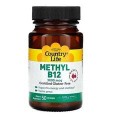 Complex Methyl B12 3000 mcg TM Country Life 50 lozenges