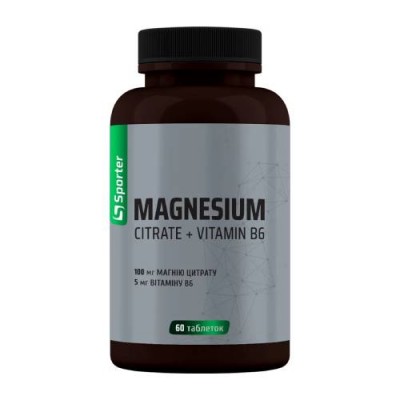 Magnesium Citrate + B6 Sporter таблетки №60 