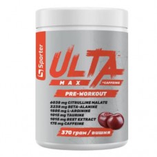 Ulta Max Pre-Workout + сaffeine Sporter смак вишня 370 г Ulta Max Pre-Workout + сaffeine Sporter смак вишня 370 г