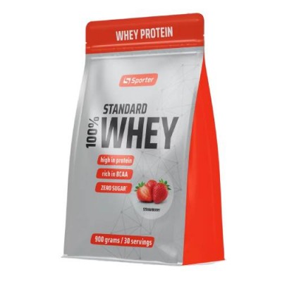 100% Standard Whey Sporter полуниця 900 г