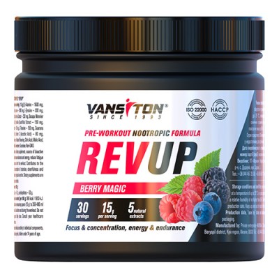 Передтренувальний комплекс REVUP 450 г Магія ягід ТМ Вансітон / Vansiton