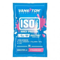 Сироватковий ізолят Ізо ВЕЙ (ISO Whey) Полуниця ТМ Вансітон / Vansiton саше 30г